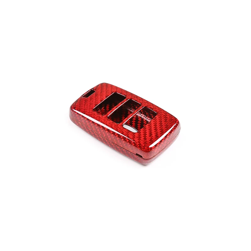 Red Чехол для ключей Land Rover Discovery sport LR5 L462 для Range Rover Sport Vogue Evoque Jaguar XEXF из настоящего углеродного волокна - Название цвета: Red