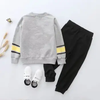 

Embroidery Children's Sets 2019 Autumn Winter Boy Girl Cotton Tiger Pullover Pants Suits Clothes Kid jumper Trousers Set Clothes
