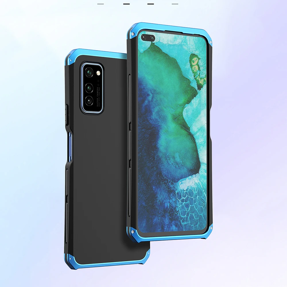 Текстурированный противоударный металлический каркас пластик для huawei Honor V30 алюминиевый сплав бампер Honor V30 с подарком