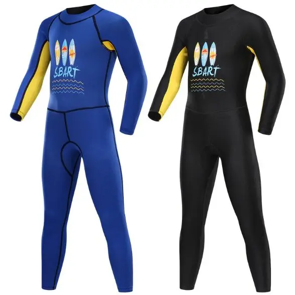 US $32.34 SBART 2019 new children's sunscreen swimsuit long-sleeved snorkeling suit boys and girls jumpsuit w