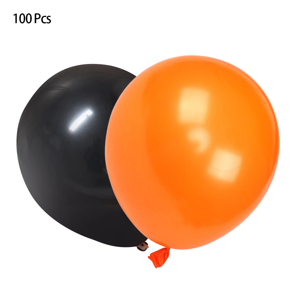 

New 1pack 100pcs Halloween Orange Black Balloon Party Event Birthday Party Decoration Mall Storefront Arrangement
