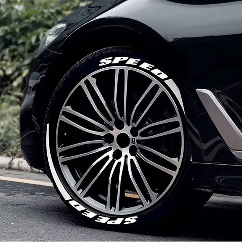 Letters Car Tire Wheel Sticker Car Tuning Universal 3D Logo Auto Motorcycle Tire Stickers Personalized Car Styling Wheel Label