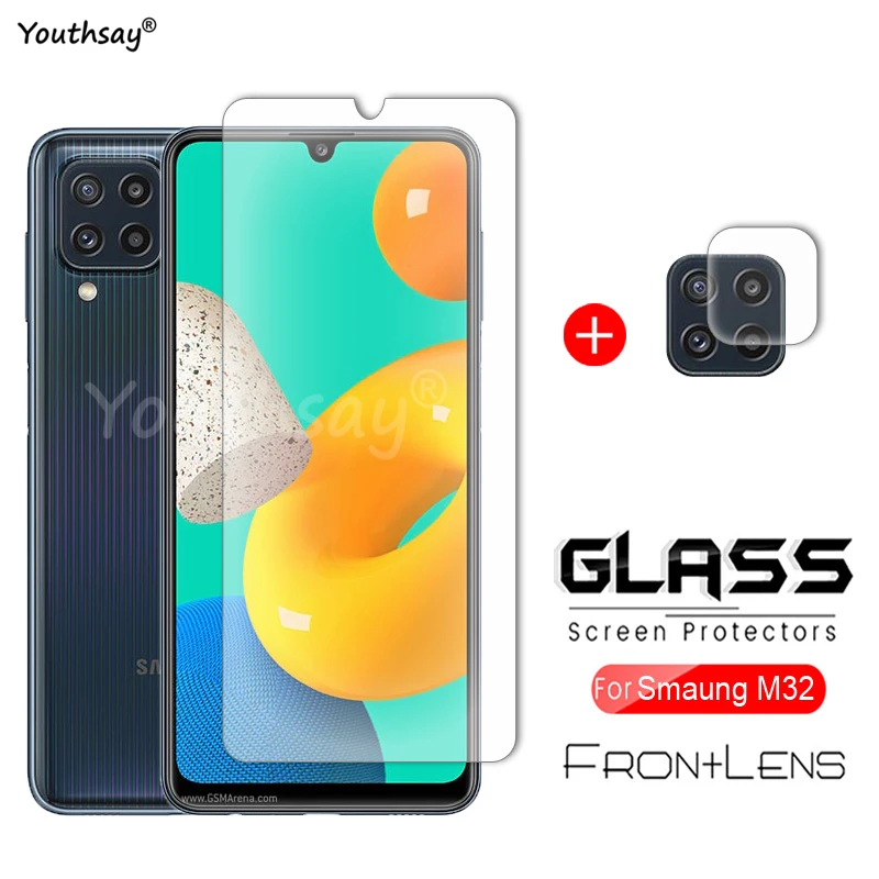 Per Samsung Galaxy M32 Vetro Temperato Vetro Per Galaxy M32 Vetro Telefono Schermo Pellicola Obiettivo Pellicola Protettiva Per Fotocamera Per Samsung
