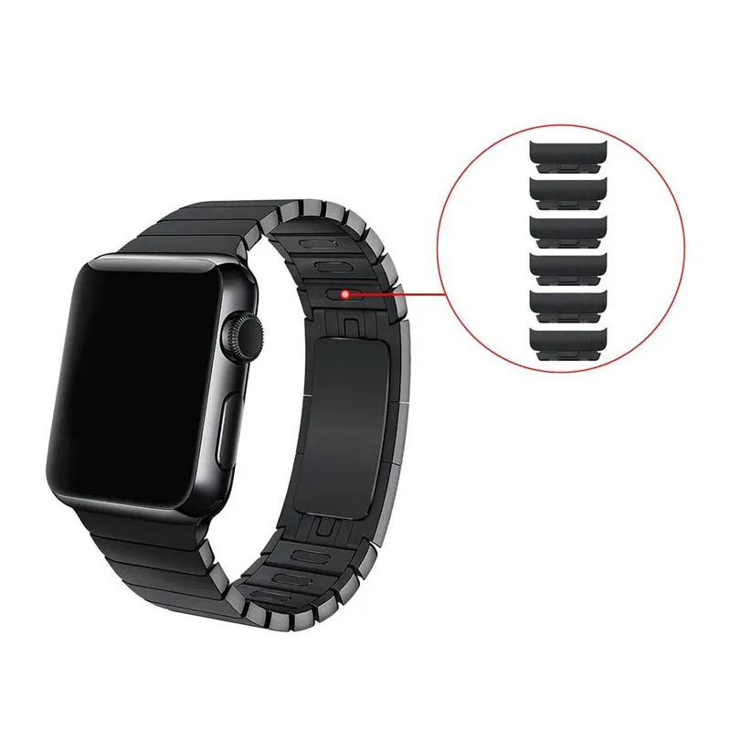 Ремешок из нержавеющей стали 316L для Apple Watch 4 звеньевой браслет 5 44 мм 40 42 38 3