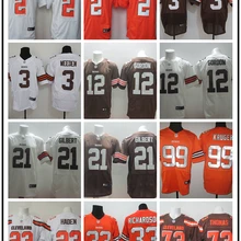 Вышитые футболки игроков команды по американскому, Кливленд s Джонни Manziel, виден Джош Гордон Джастин обувь для косплея Гилберта Джо Хэйден s, Джо майка Thomas