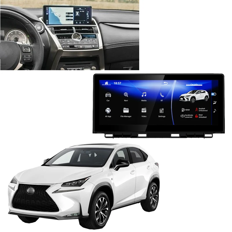 LiisLee Car Multimedia Player GPS Audio Radio For Lexus NX NX 300h AZ10 2018~2019 CarPlay Android upgrade HD Display NAVI 