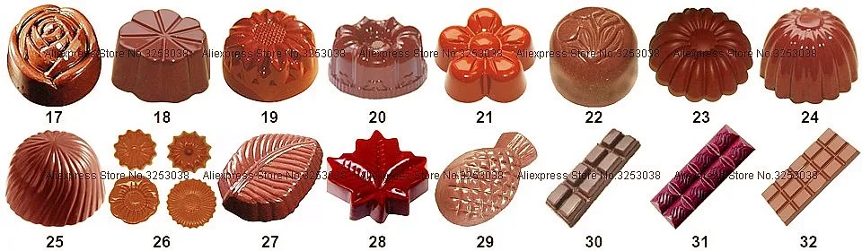 15 отверстий гладкий шар поликарбонатные формы для шоколада 3,2 см в диаметре 3D формы для приготовления хлебобулочных изделий пластиковые формы для шоколада