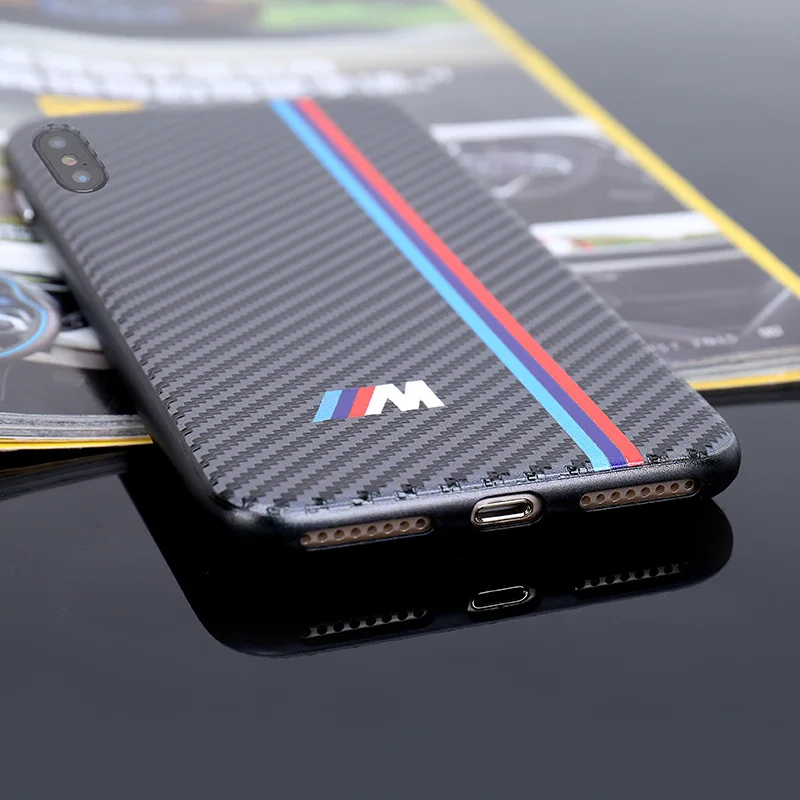 Чехол из ТПУ+ поликарбоната с логотипом гоночного автомобиля для Iphone11 pro Max 6s 7 8 Plus, зеркальный чехол из углеродного волокна для IPhone X XS Max XR