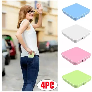 

4pcs Portable Face Masks Keeper Storage Clip Foldable Organizer Storage Folder Clip Fashion Mask Cover Bag Facemask Holder
