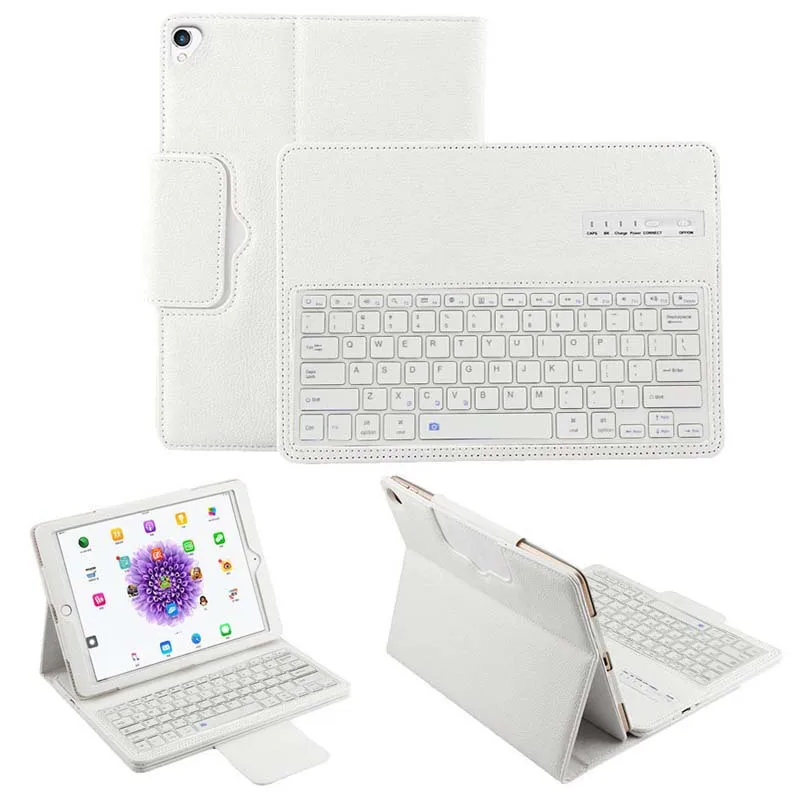 Беспроводной Bluetooth клавиатура кожаный чехол для iPad Pro 12,9 дюйма A1670 A1671 A1821 Съемная клавиатура планшет стенд крышка