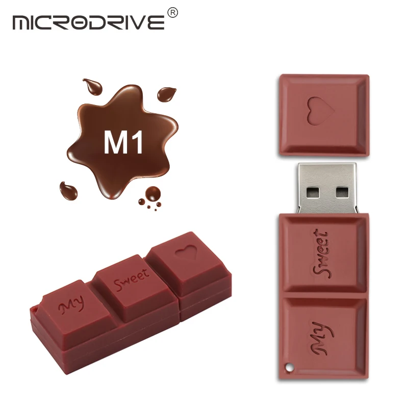 Креативный USB флеш-накопитель, шоколадная ручка, 128 ГБ, 64 ГБ, 32 ГБ, 16 ГБ, 8 ГБ, карта памяти, флешка, usb флешка, подарки