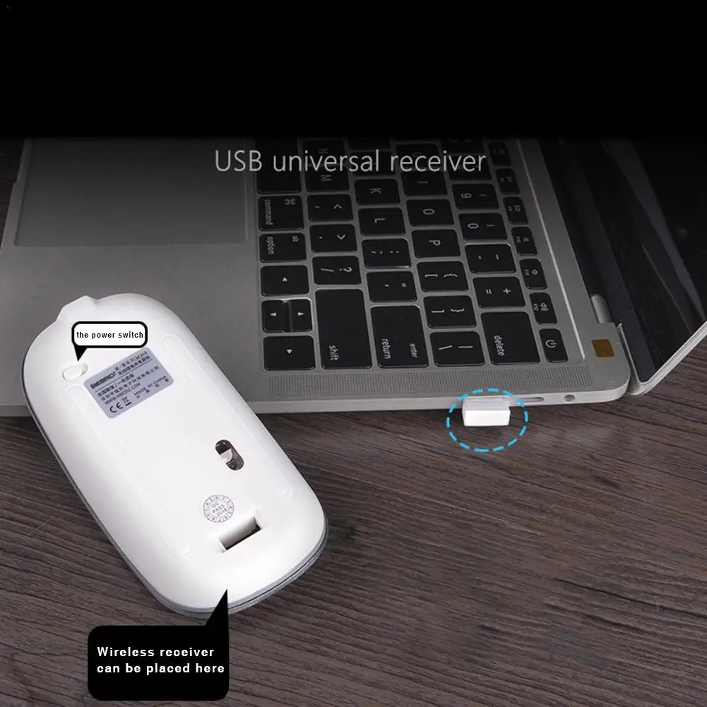 M815 перезаряжаемая мышь 2,4G Беспроводная Bluetooth IC позиционирование офисный бесшумный ноутбук с USB Приемником 1600 dpi тонкая игровая мышь