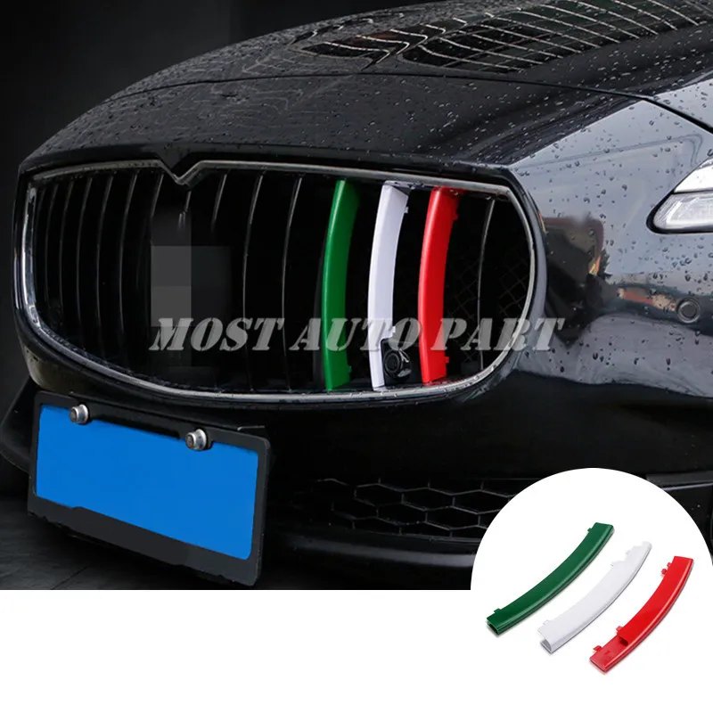 ABS передняя решетка гриля вставка крышки 3 шт. для Maserati Quattroporte 2013 2016 автомобильные