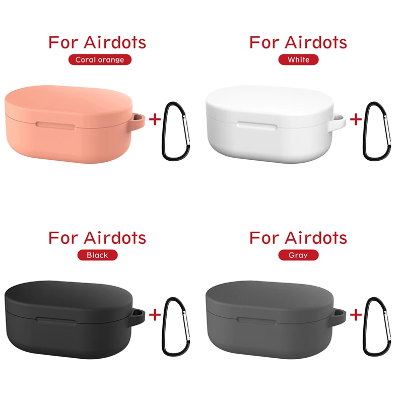

New Arrival Silicone Protective Cover for Redmi Airdots Case airdots airdot TWS Wireless Bluetooth Earphone Case With Hook Up