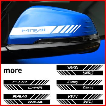 

For Toyota C-HR RAV4 Yaris 4WD TRD Camry Land Cruiser Avalon Highlander Mirai Avensis Prado Prius VVT-I Rearview Mirror Stickers
