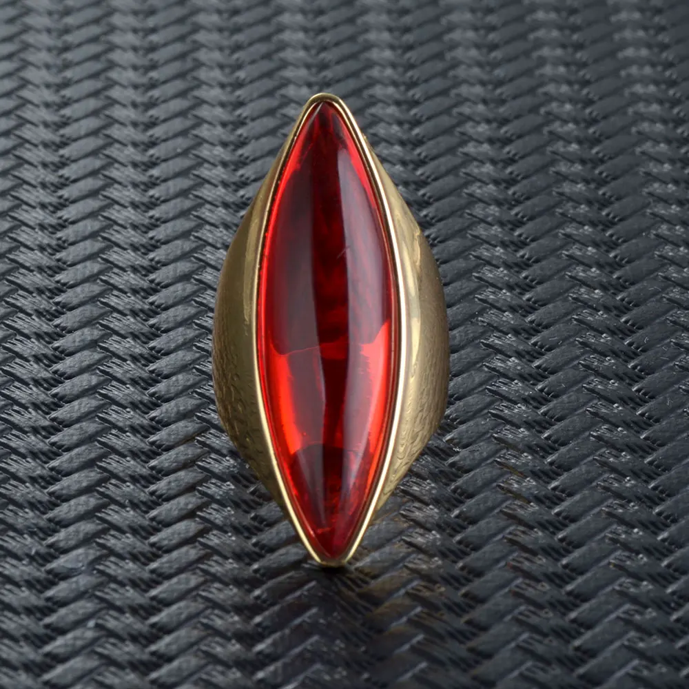 Модная обувь в богемном стиле, Винтаж черный красный полимерный камень большой геометрической формы кольцо для Для женщин подарок, ювелирное изделие для помолвки J02879