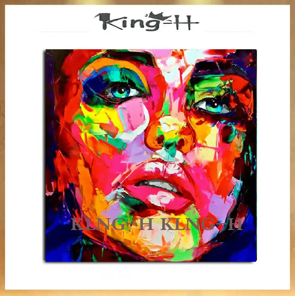 100 Pintado A Mano Hermosa Pared Arte Cool Chica Figura Retrato