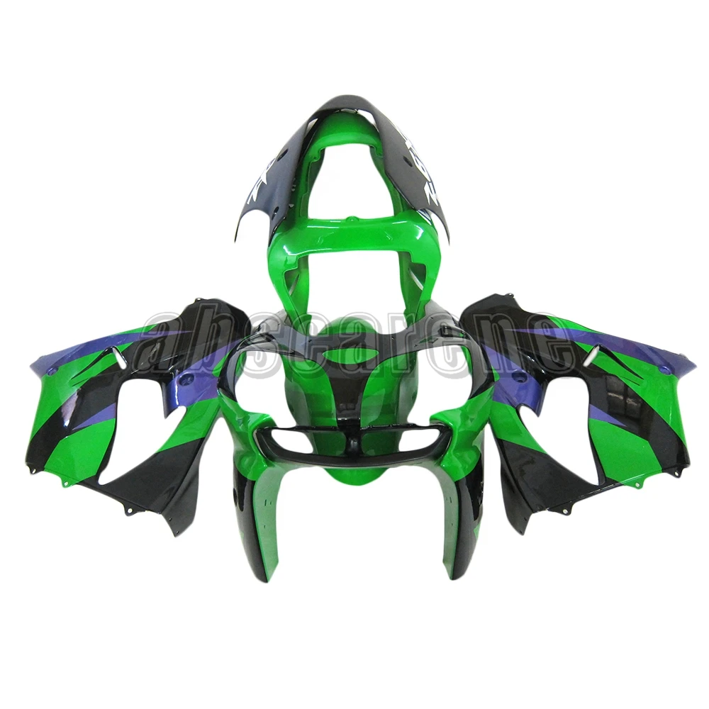 Глянцевый черный зеленый полный обтекатель комплект для Kawasaki ZX9R ZX-9R 2002 2003 02 03 ABS пластик ZX-9R кузова мотоцикла 2002 2003 корпуса