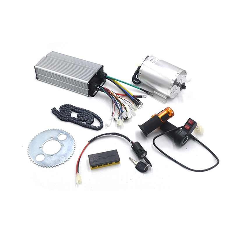 

Brushless DC Motor Electric Vehicle With Brushless Controller Throttle Electric Bike Parts 72V 3000W e bike Conversion Kit