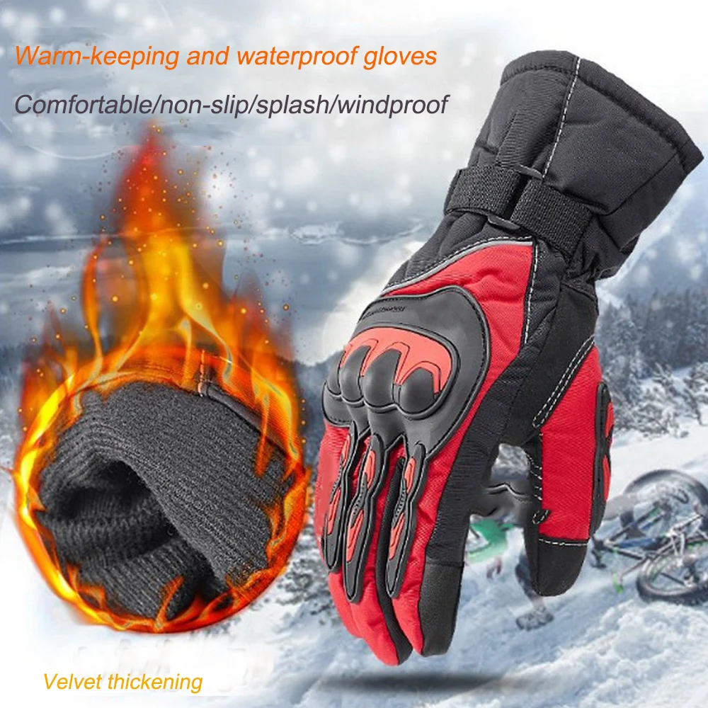 1 пара мотоциклетных мото водонепроницаемых ветрозащитных перчаток мужские перчатки с сенсорным экраном мотоциклетные защитные шестерни перчатки для мотокросса