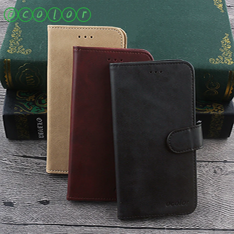 

ocolor For Blackview A7 Pro Leather Case Cover Shell Smartphone Flip Protective Case+Silicone Case Luxury For Blackview A7 Phone