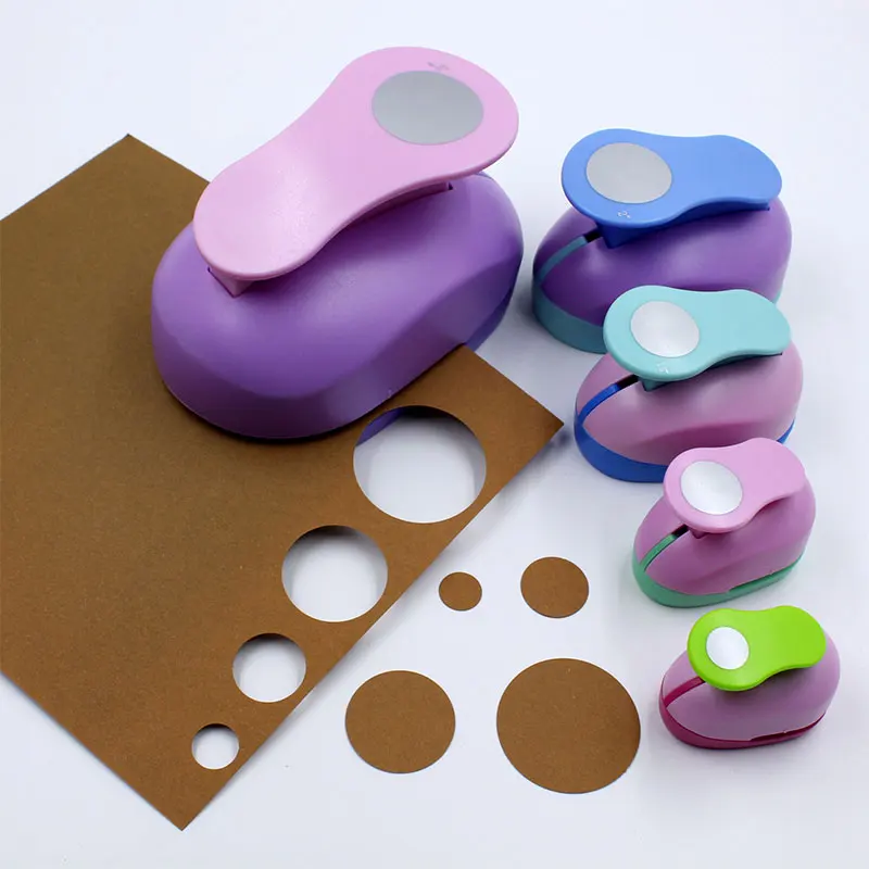 Dispositivo de troquelado redondo para niños, máquina de grabado educativo, Cortador Manual de papel, suministros escolares, 1 ud.