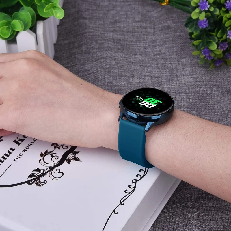 20mm/22mm strap For Samsung Gear S3 frontier Huawei GT 2/pro Silicone bracelet Galaxy watch 3/46mm/42mm/Active 2/4/Classic band