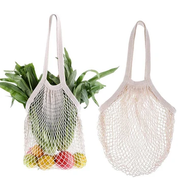 

Foldable Cotton Mesh Shopping Bag Reusable String Fruit Storage Handbag Totes Women Shopping Mesh Net Shop Grocery Tote Bag