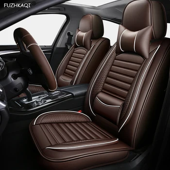 

FUZHKAQI leather car seat cover for Mitsubishi Pajero Outlander ASX Lancer-EX Zinger Fortis Galant Cross Endeavor L200 COLOLT