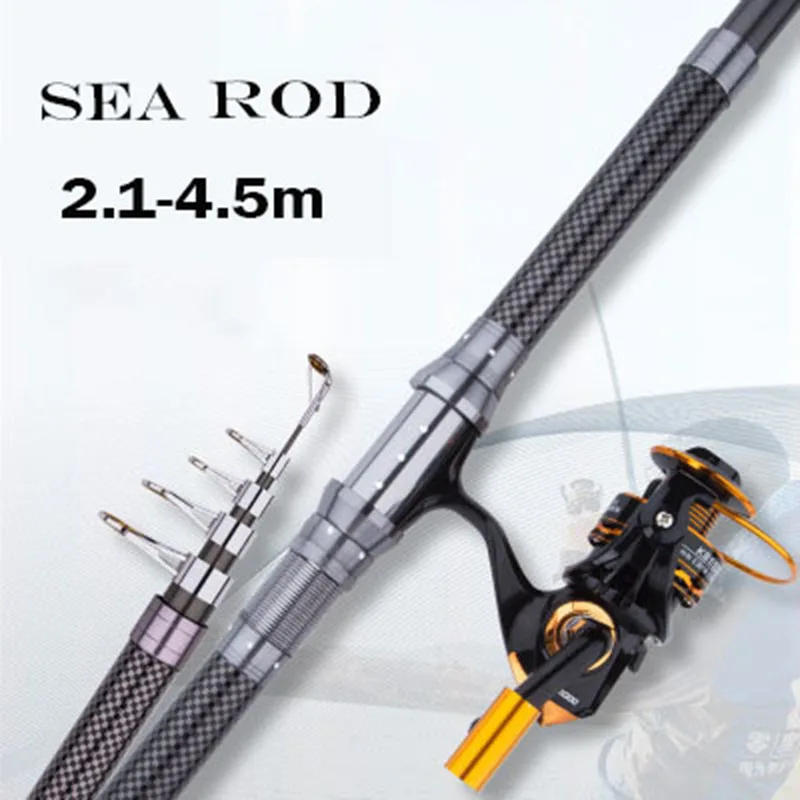 Carbon casting rod 2.1/2.4/2.7/3.0/3.6/3.9/4.2/4.5m telescopic spinning sea fishing carp feeder pole | Спорт и развлечения