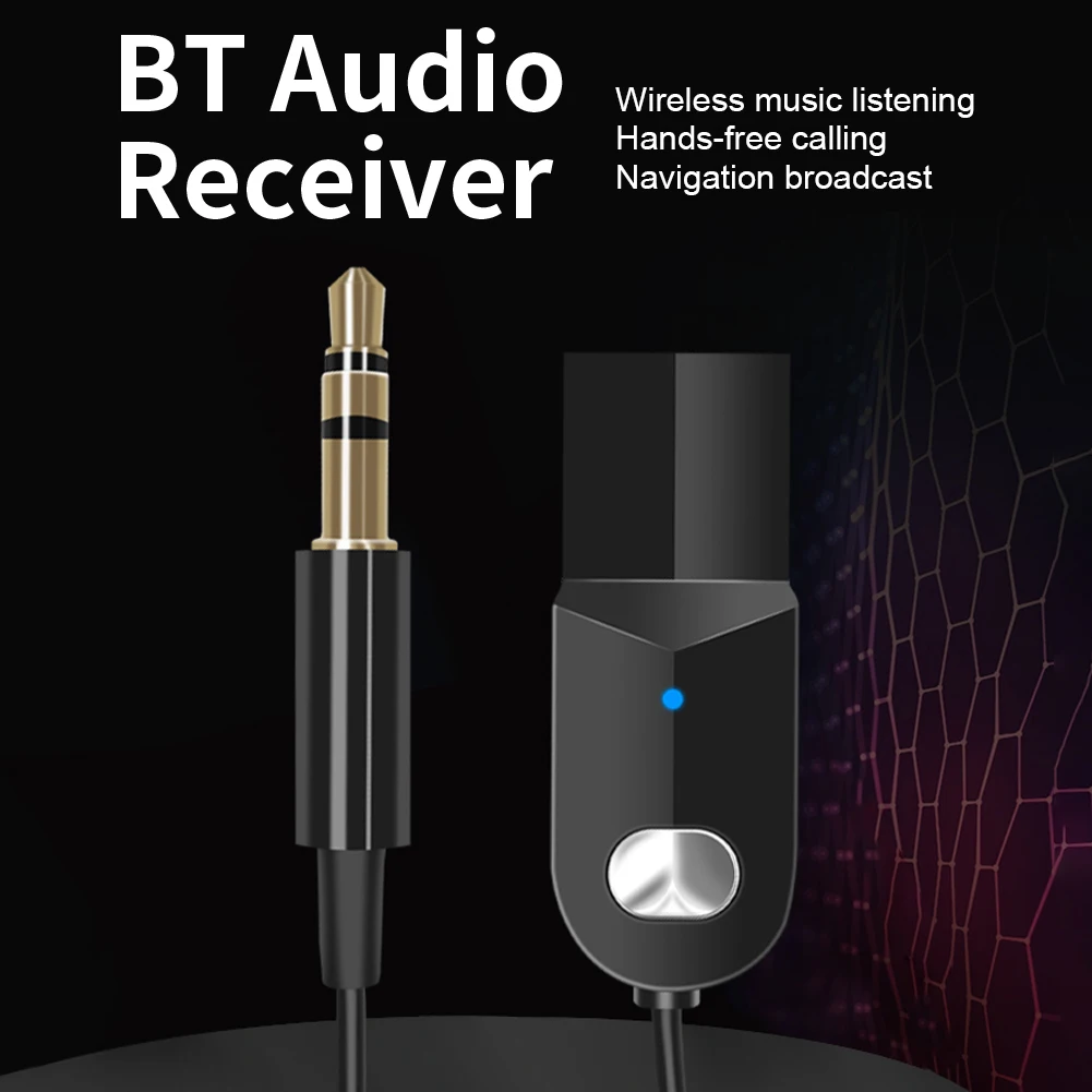 Автомобильный комплект 3 5 мм Bluetooth адаптер аудио AUX кабель программный ключ DC 5V