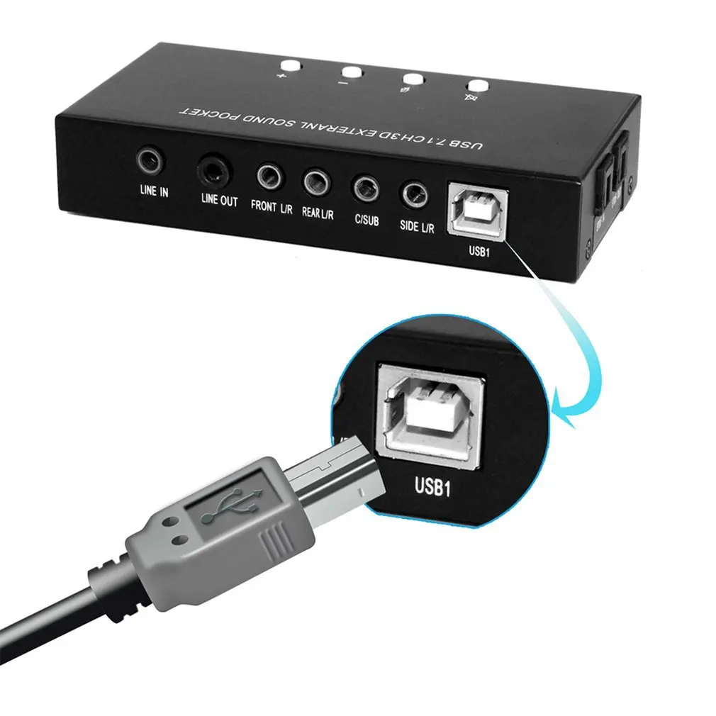 Внешняя звуковая карманная коробка USB 7 1 цифровая потоковая аудиокарта адаптер