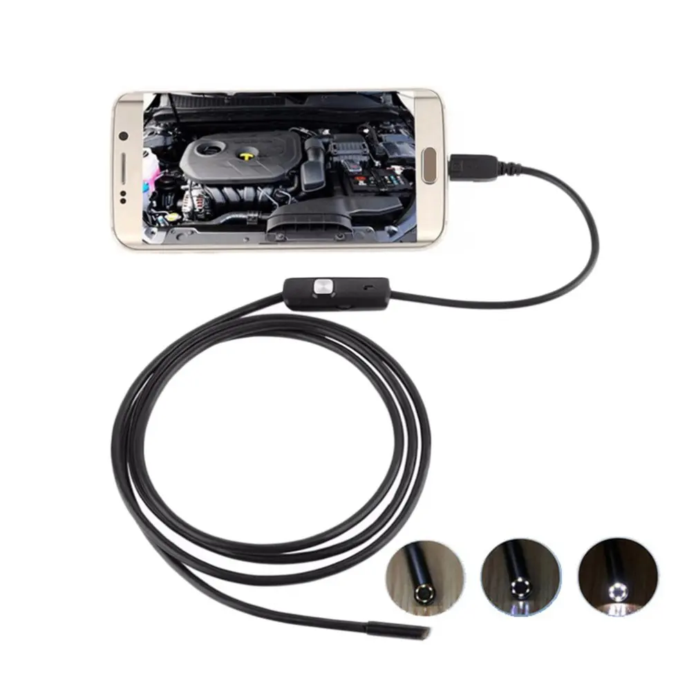 1/1. 5/2 м 7/5. 5 мм линза эндоскопа HD 480P USB OTG гибкий эндоскоп Водонепроницаемая