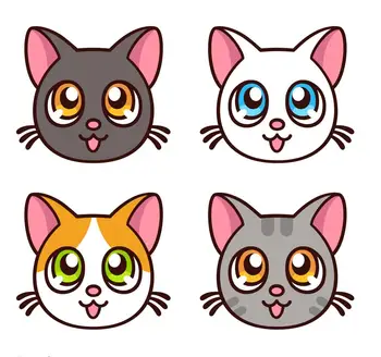 

Cat Cartoon Temporary Tattoo Sticker Waterproof Watercolor Girls Women Kids Children Party Favor Makeup 10X10cm