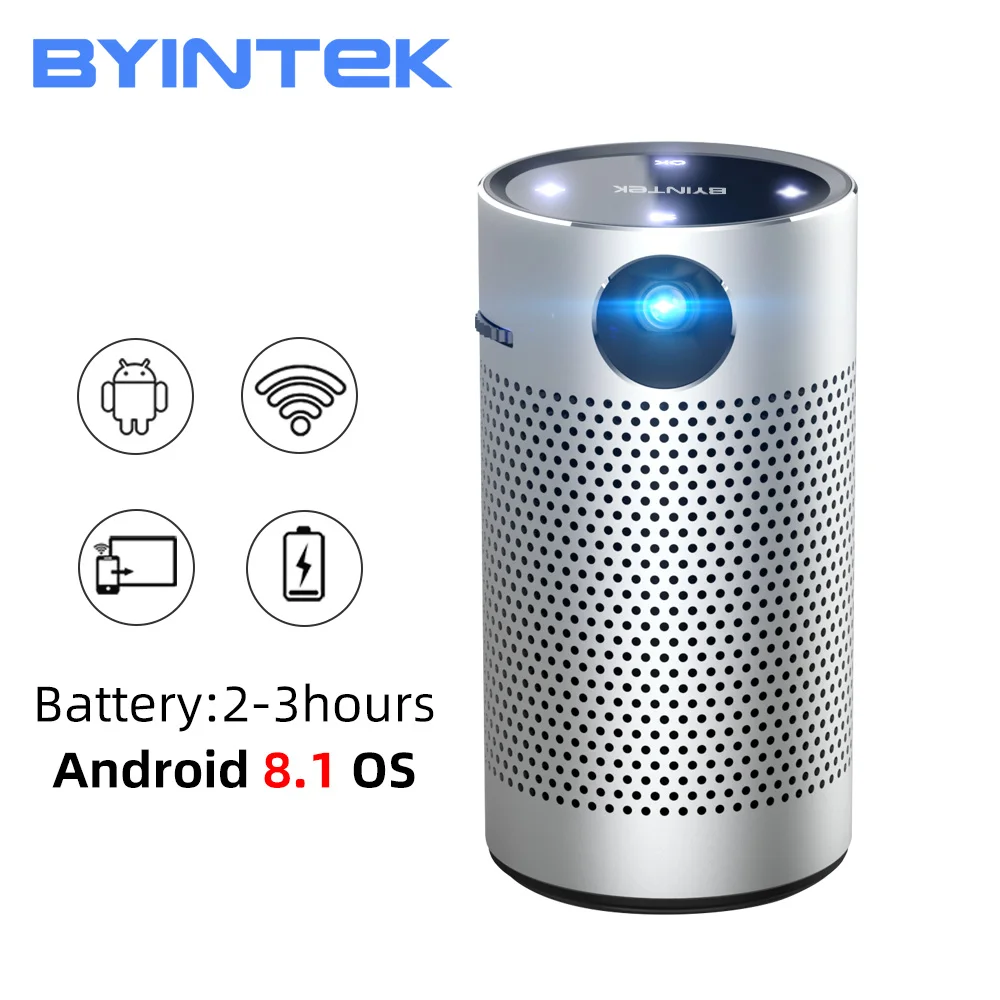 Карманный блок питания BYINTEK P7 Pico Smart Android WIFI 1080p видео HD-лазер LED DLP-Тор 4k-тор Тор для