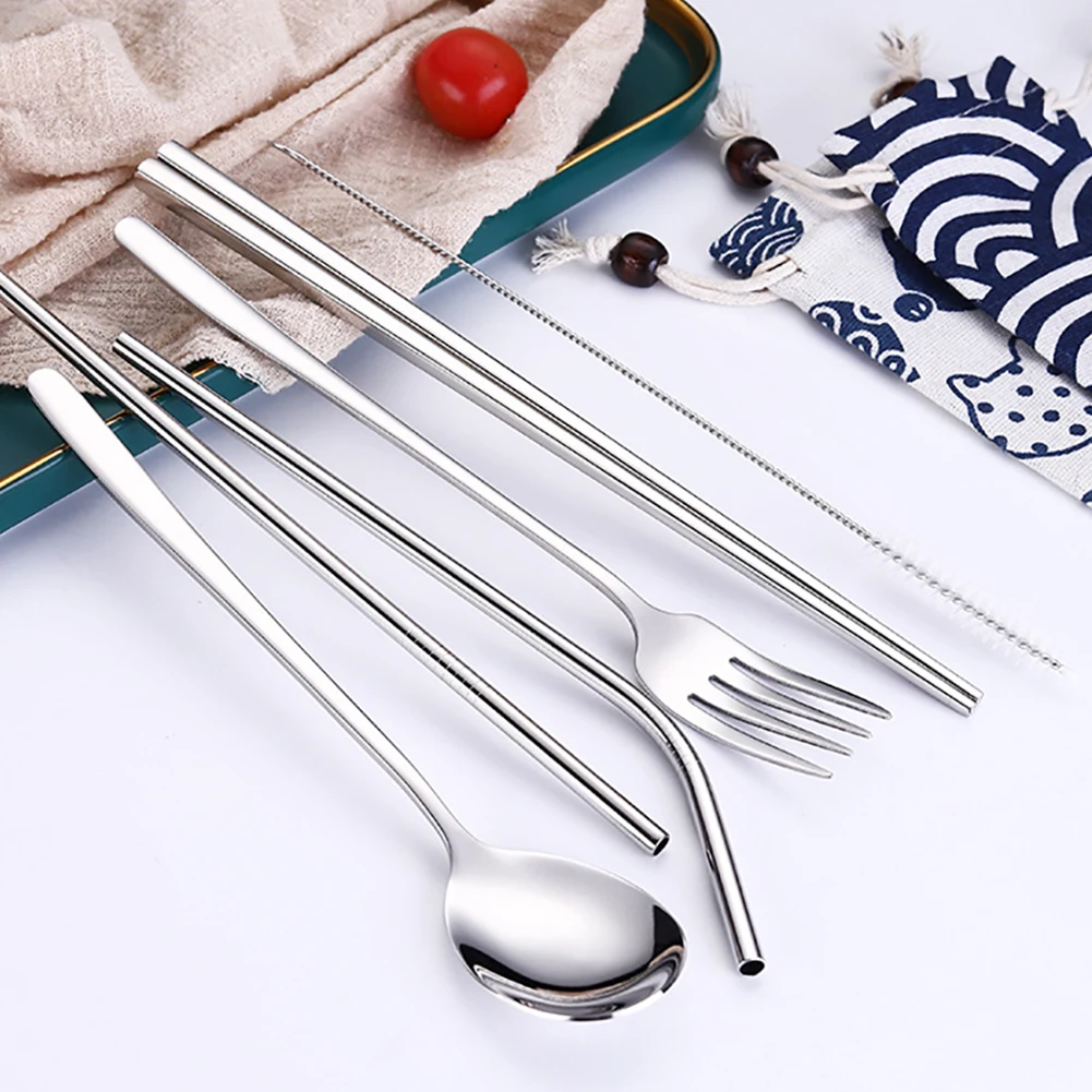 6 шт./компл. корейский стиль Портативный Нержавеющая сталь палочки из