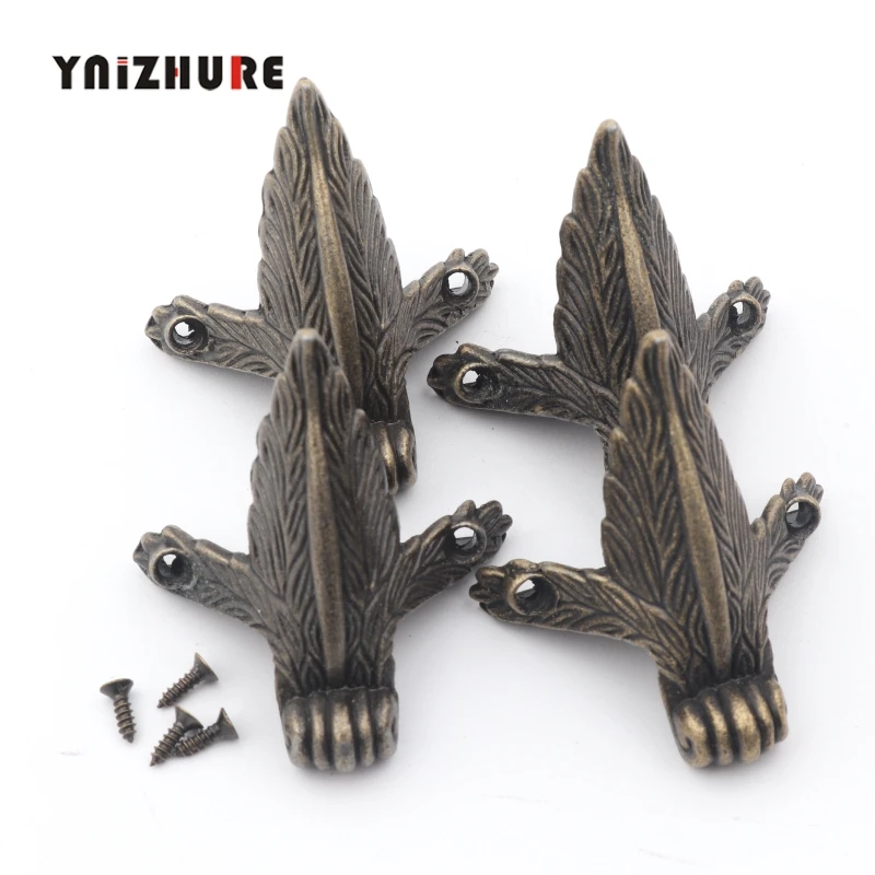 49-42mm-8Pcs-Zinc-Alloy-Beast-Foot-Decoration-Legs-Rose-Leaf-Leg-Vintage-Wooden-Box-Cabinet
