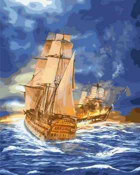 

Frameless diy paintings by numbers paint by number for home decor oil picture painting 5065cm sailboat