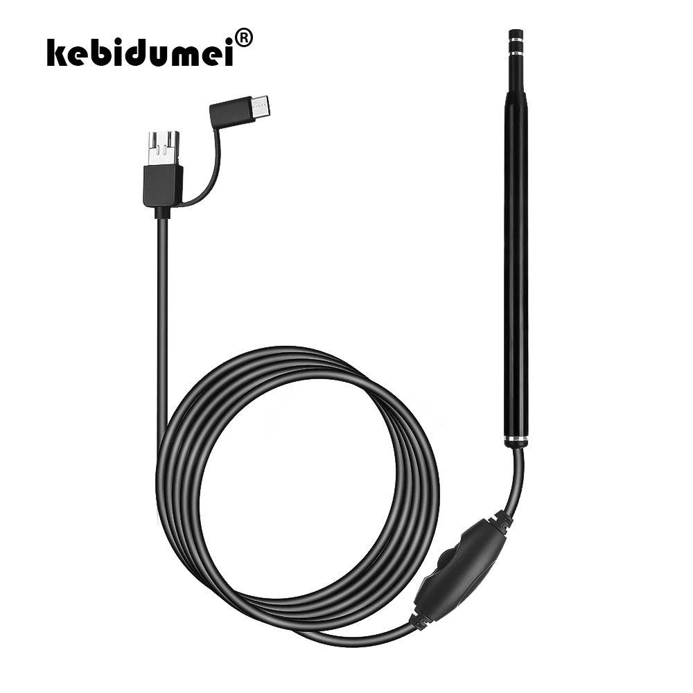 Mini endoscopio de limpieza de orejas 3 en 1, 5,5mm, tipo C, USB, HD, Visual, para Android, PC