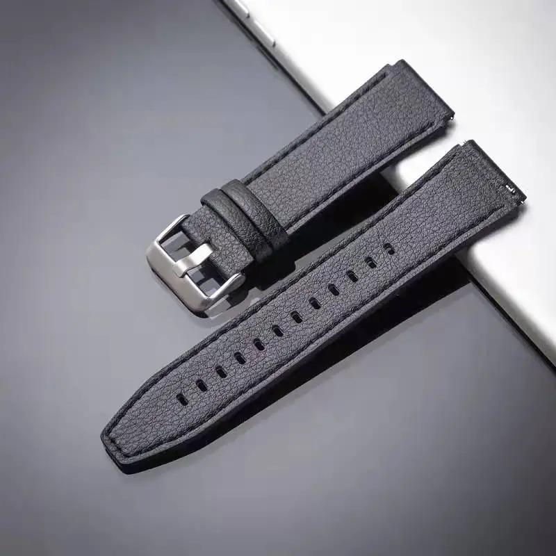 Premium 22mm Leather Strap Band - Sport Edition Original Watchband Replacement Bracelet Correa