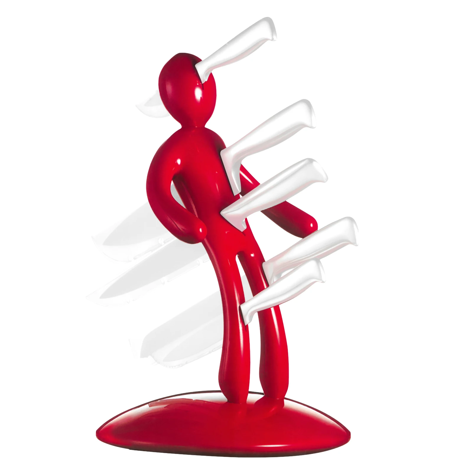 Red with 5 knives
