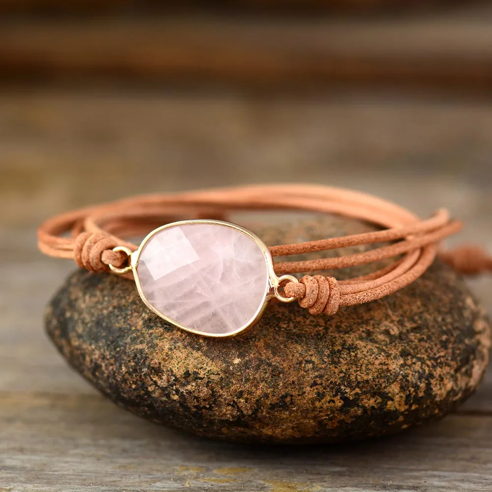 Высококачественный Браслет с натуральными камнями Amazonite Boho длинный браслет