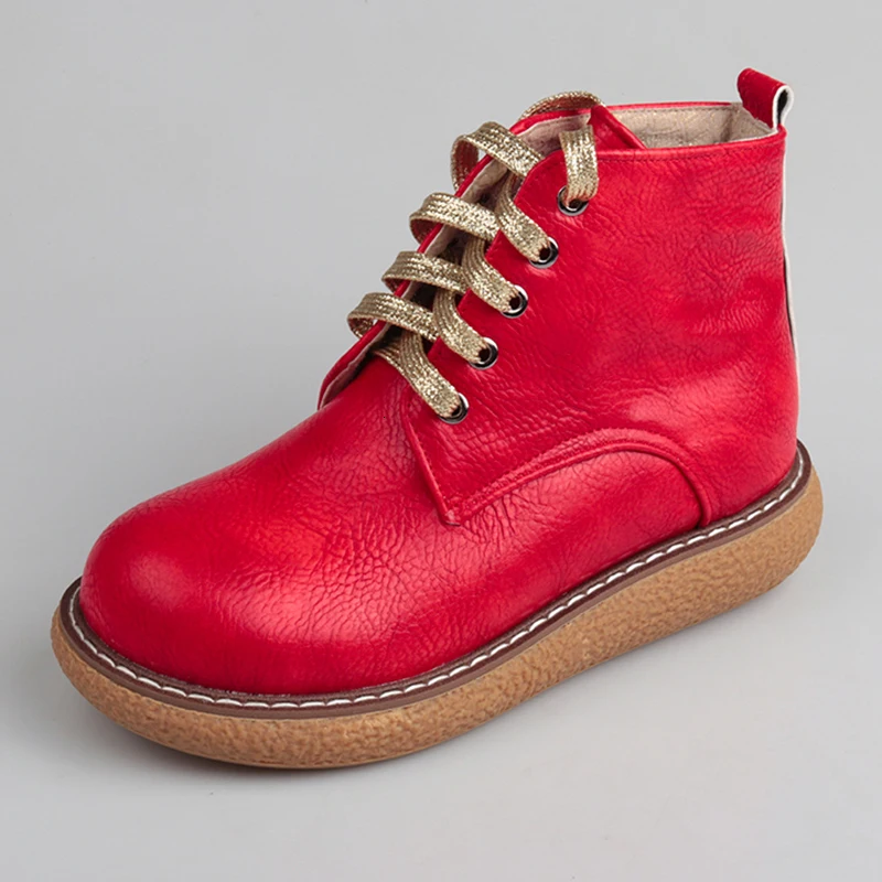 DEAT/ повседневные тонкие туфли ярких цветов из лакированной кожи с завязками; женские полусапожки; Новинка; сезон весна-осень; модная обувь; 10D751