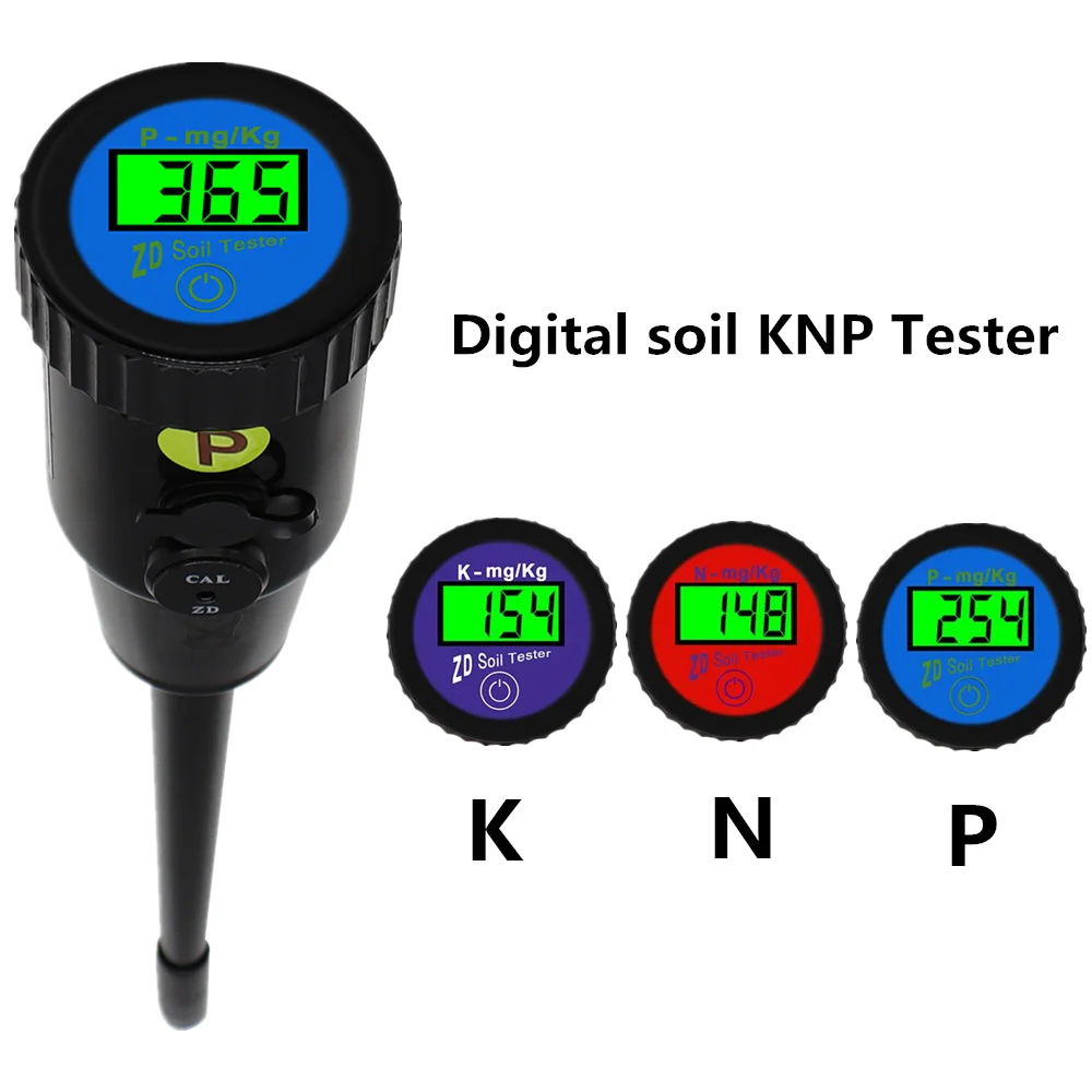 NPK Soil Tester Instant N.P.K Nutrient Tester Fertility Nutrient Meter Nitrogen Phosphorus Potassium Available ZD Soil Tester