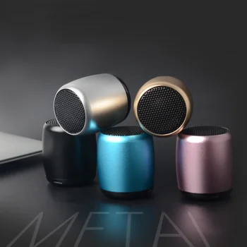 

Metal Mini Speaker Bluetooth Mp3 Music Loudspeaker Player Outdoor Wireless Speaker Sound Box for Phones Tablets