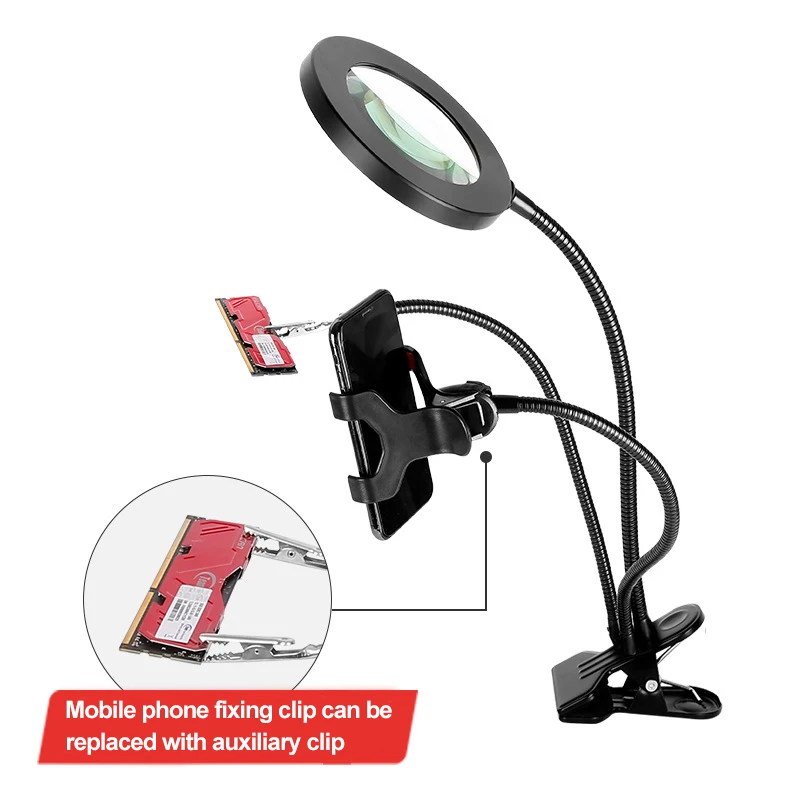 lupa de mesa com luz 10x ampliador 01