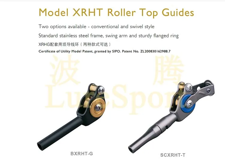 SEAGUIDE SCXRHT-T Steel frame Brass Rollers guide Heavy Duty Boat Fishing Rod Building component Repair DIY Accessory