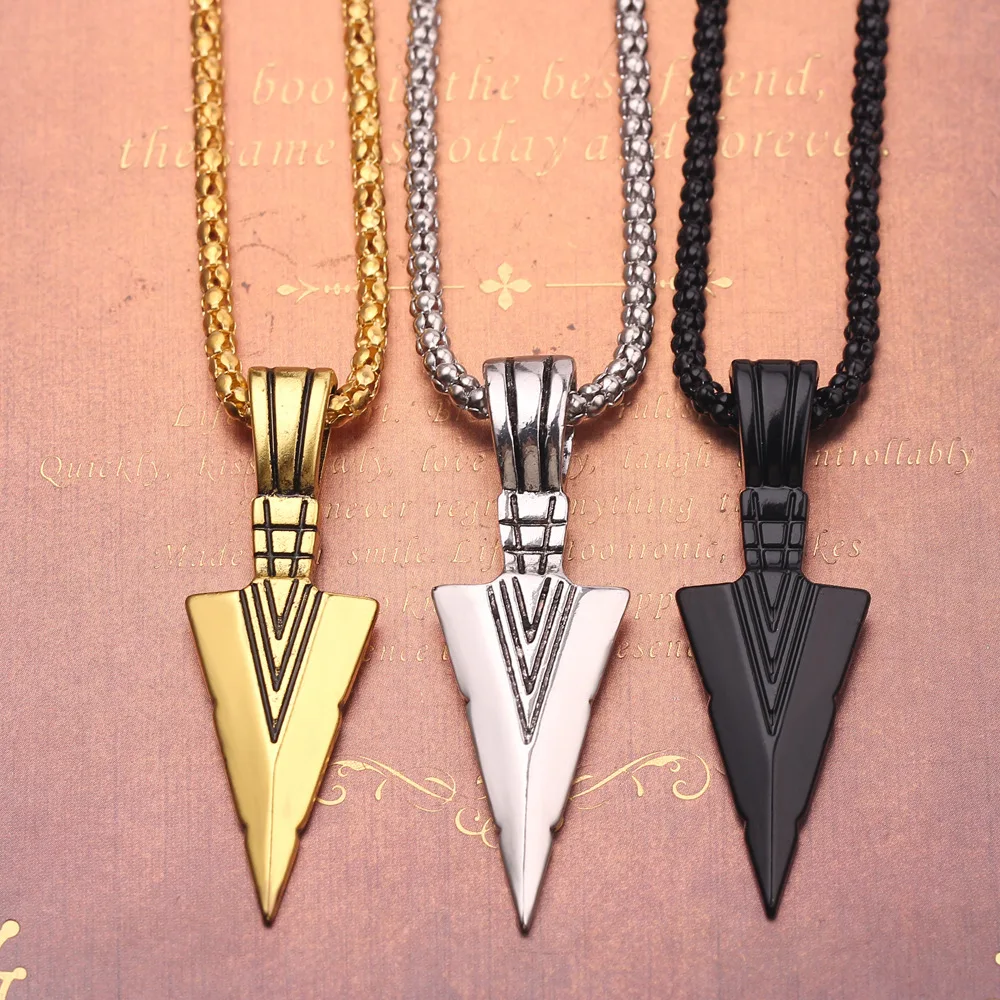 2021 Fashion New Black Rectangle Pendant Necklace Men Trendy Simple Stainless Steel Chain Men Necklace Jewelry Gift