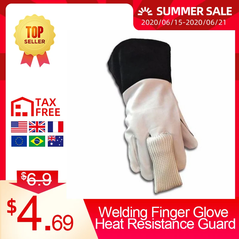 TIG Welding Finger Gloves Heat Shield Guard Heat Protection For Weld Monger 15cm
