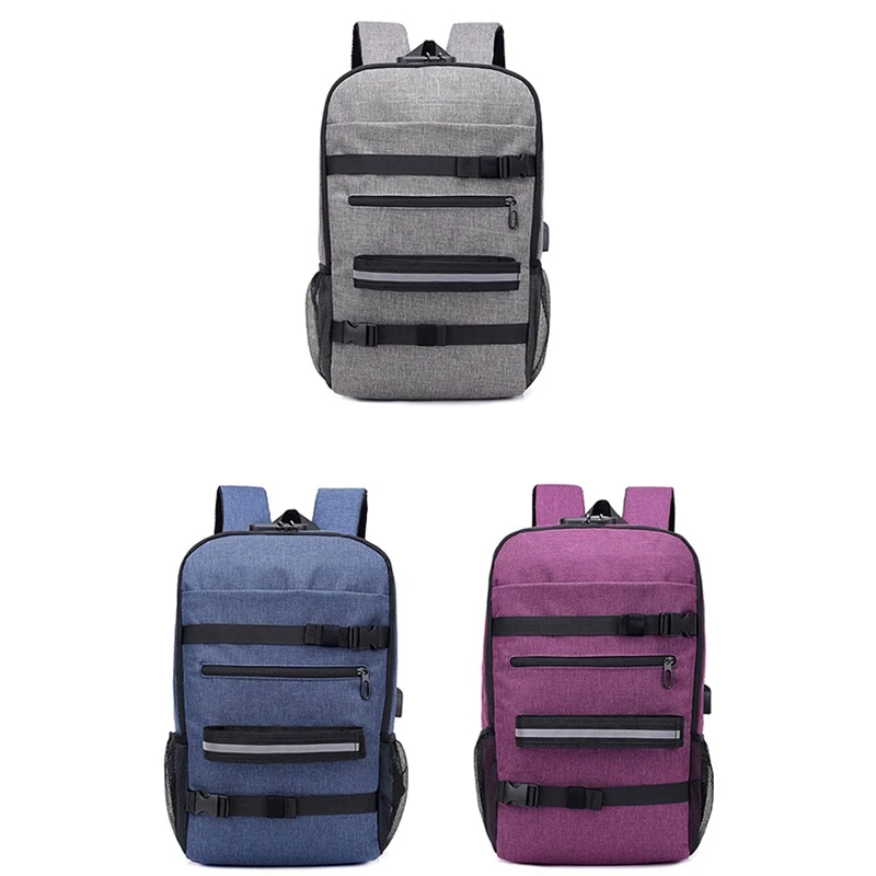 

Anti-Theft Code Lock USB Canvas Backpack Men and Women Leisure Travel Computer Bag Skateboard Backpack